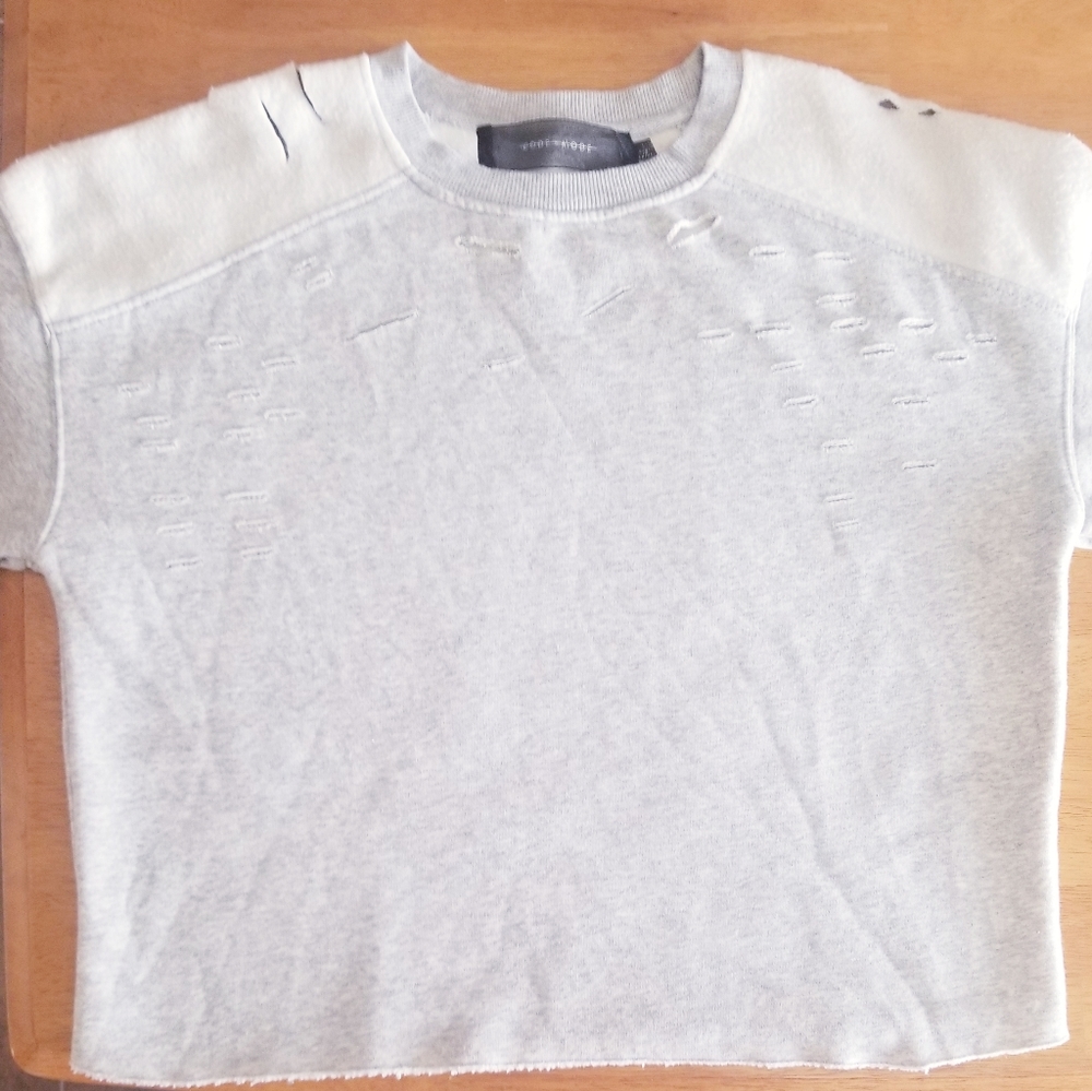 CODE X MODE Distressed Cropped Sweater